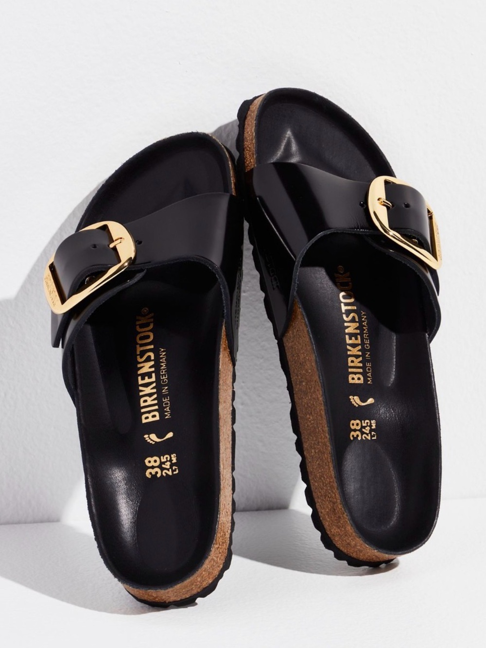 Birkenstock Madrid Sandals with Gold Buckles